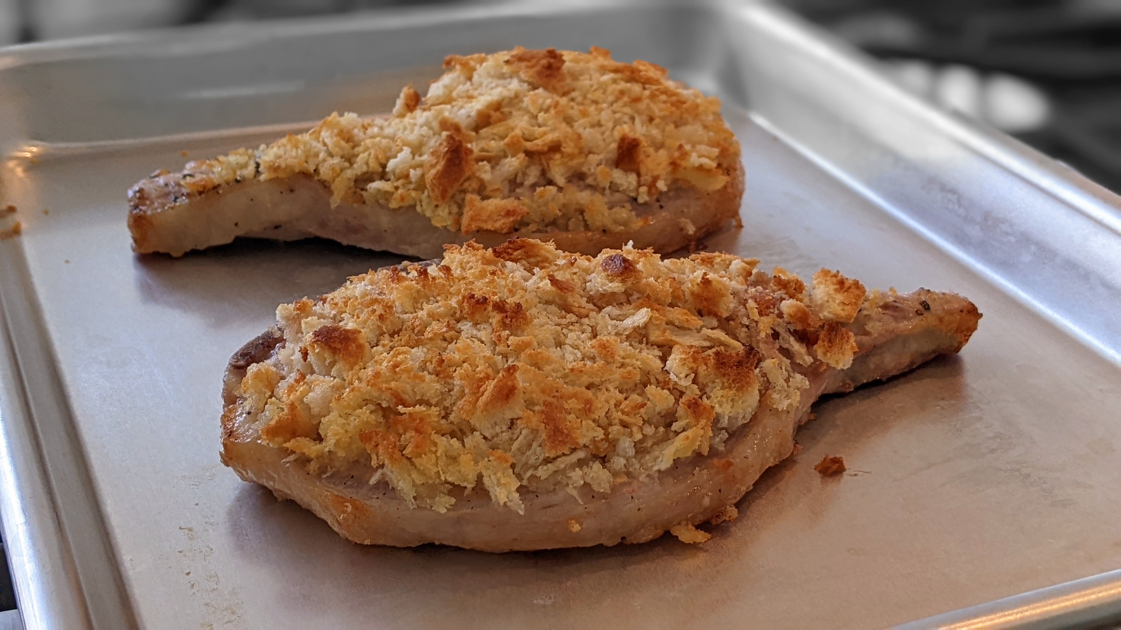 Breadcrumb Topped Pork Chops Green Thumb Foodie